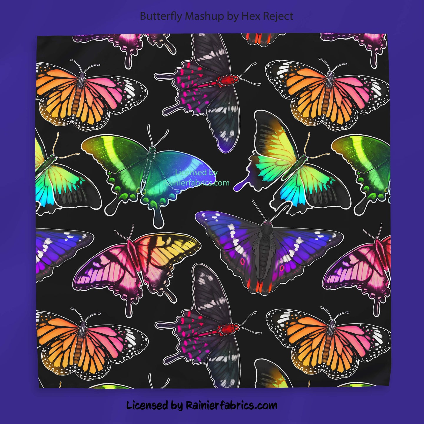 Butterfly Mashup by Hex Reject - 2-5 business days to ship - Order by 1/2 yard