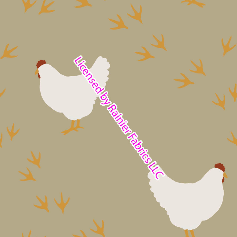 Chicken Collection by Popologie - Order by half yard - See below for instructions on ordering and base fabrics
