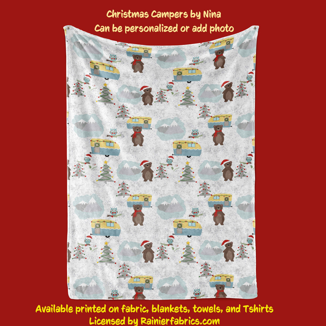 Christmas Campers by Nina Blanket