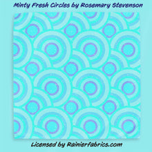 Load image into Gallery viewer, Inspired Circles with color options from Rosemary Stevenson - 2-5 day TAT - Order by 1/2 yard; Blankets and towels available too
