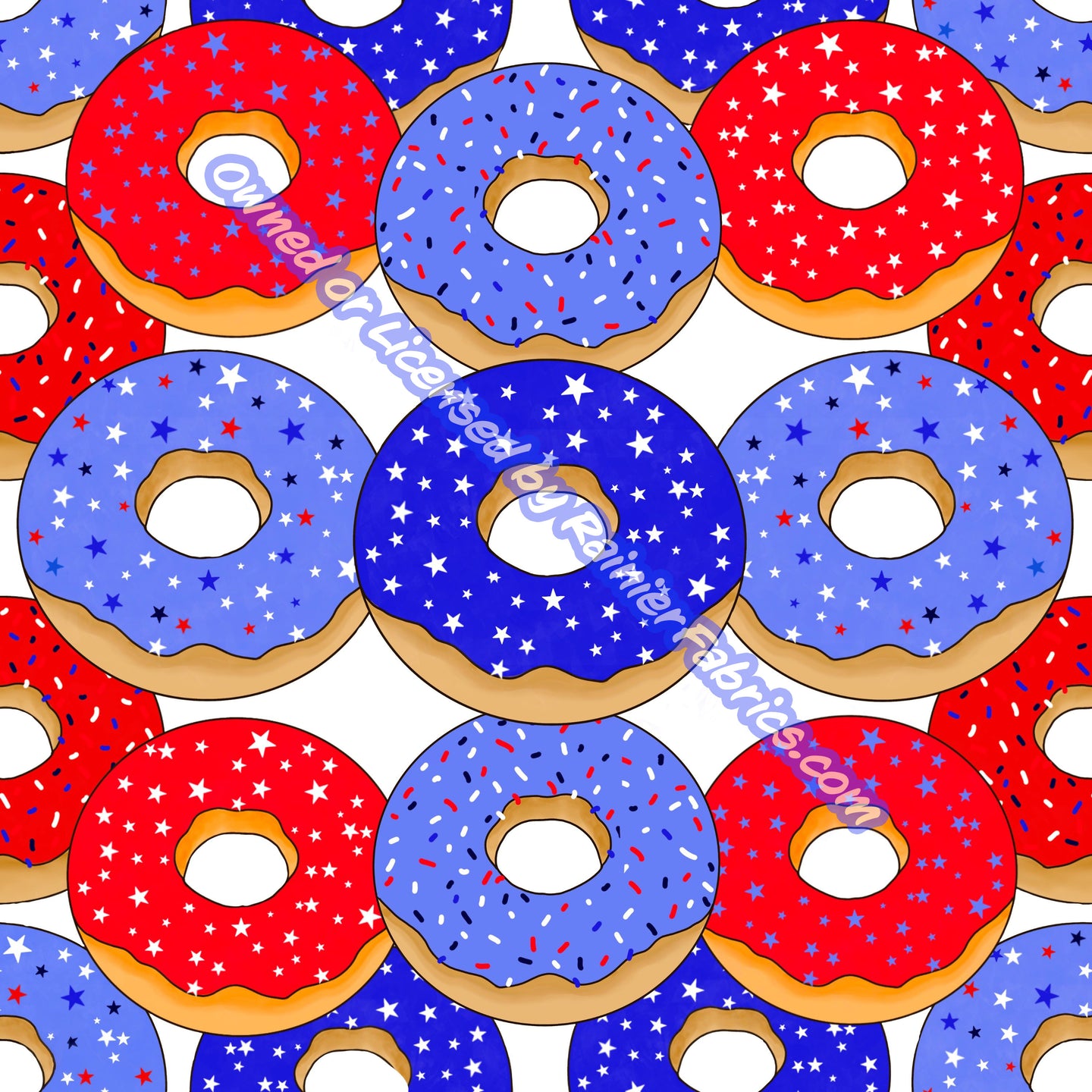 Donut Day from Sarah - 2-5 day turnaround - Order by 1/2 yard; Description of bases below