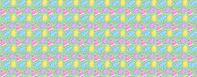 Load image into Gallery viewer, Easter Eggs with solid colors - by Nina  - Order by half yard - See below for instructions on ordering and base fabrics
