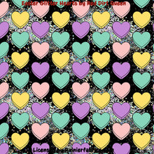 Load image into Gallery viewer, Easter Glitter Hearts by Red Dirt Queen - 2-5 day turnaround - Order by 1/2 yard; Description of bases below

