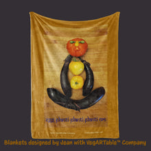 Load image into Gallery viewer, Egg Planti Blanket designed by Jean with VegARTable™ Company
