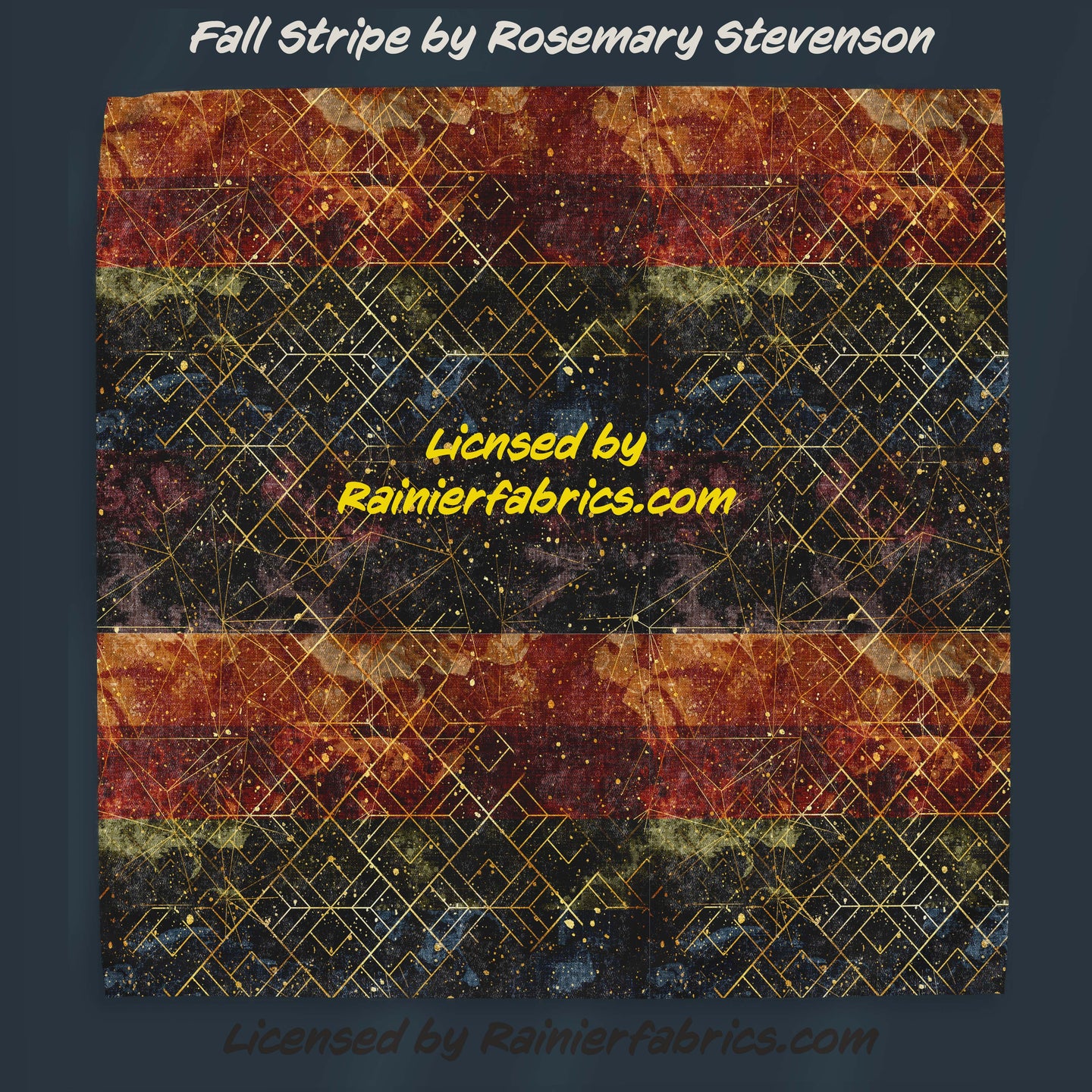 Fall Stripe by Rosemary Stevenson - TAT 2-5 Days (Turn around time) - Order by 1/2 yard; Description of bases below