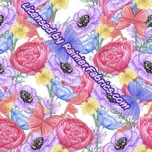Load image into Gallery viewer, Spring Bloom Collection - flowers, plaids and more - 2-5 day turnaround - Order by 1/2 yard; Description of bases below
