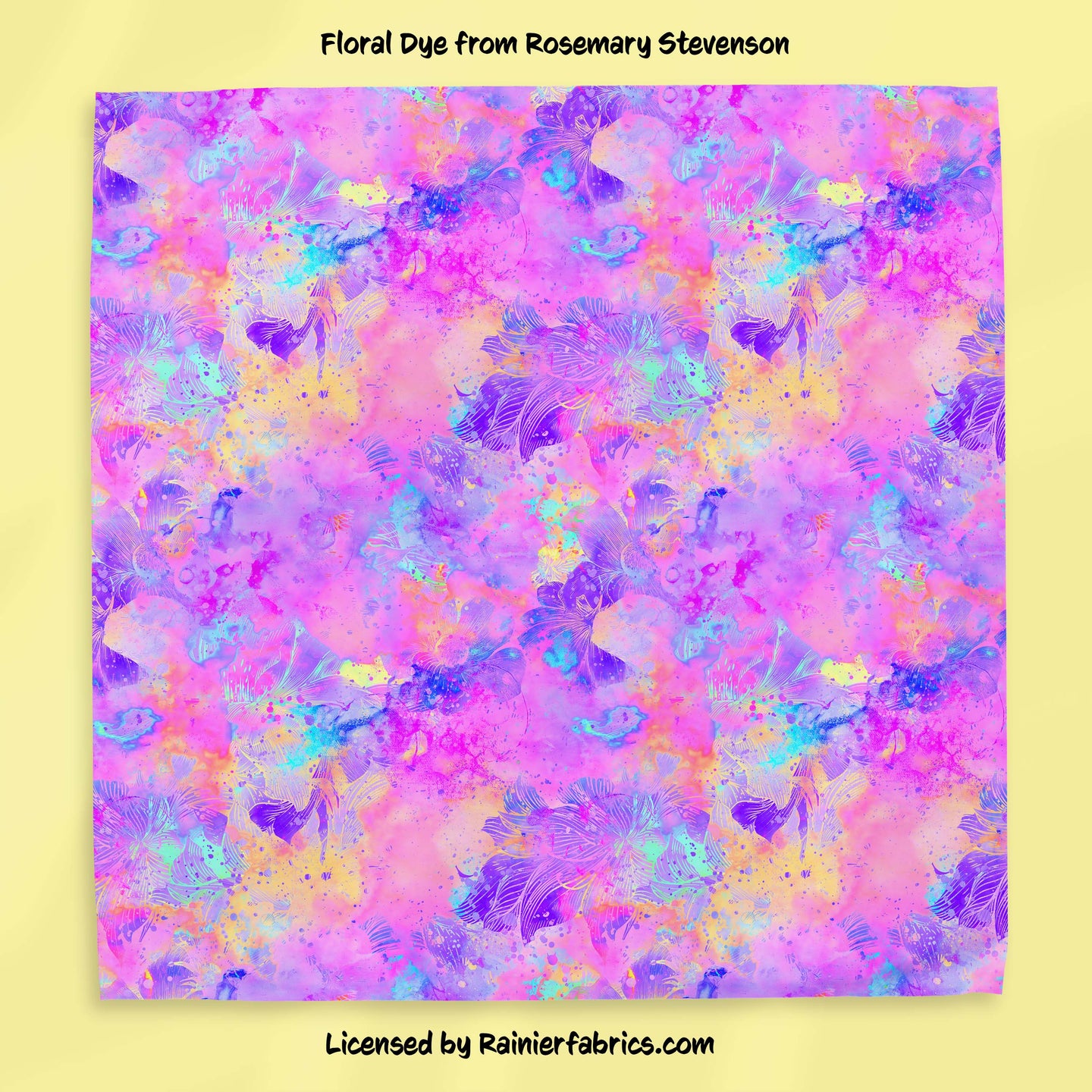 Floral Dye by Rosemary Stevenson - 2-5 day TAT - Order by 1/2 yard; Blankets and towels available too