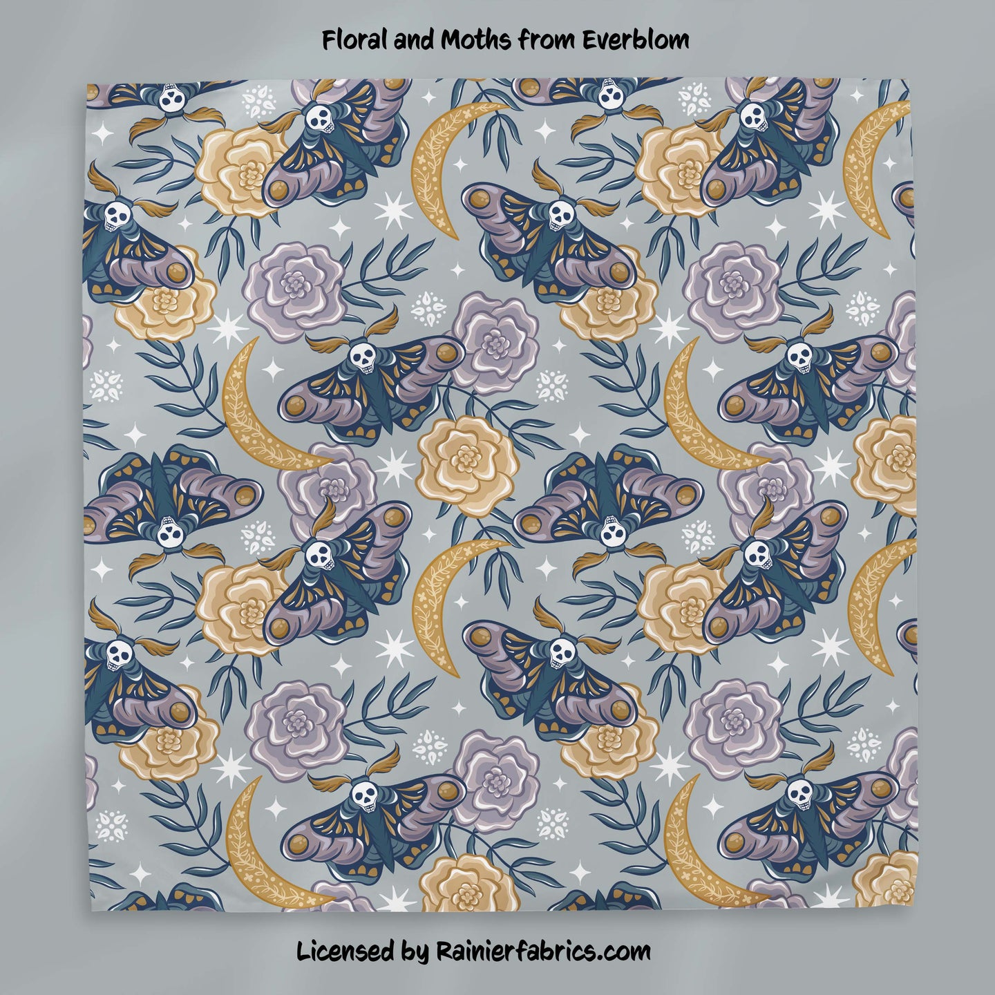 Floral Moths by Everbloom - 2-5 day TAT - Order by 1/2 yard; Blankets and towels available too
