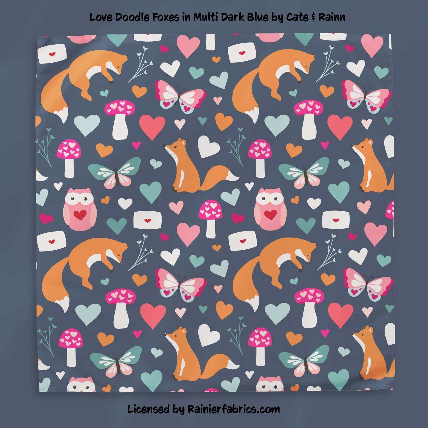 Love Doodle Collection 1 from Cate and Rainn - TAT 2-5 Days (Turn around time) - Order by 1/2 yard; Description of bases below