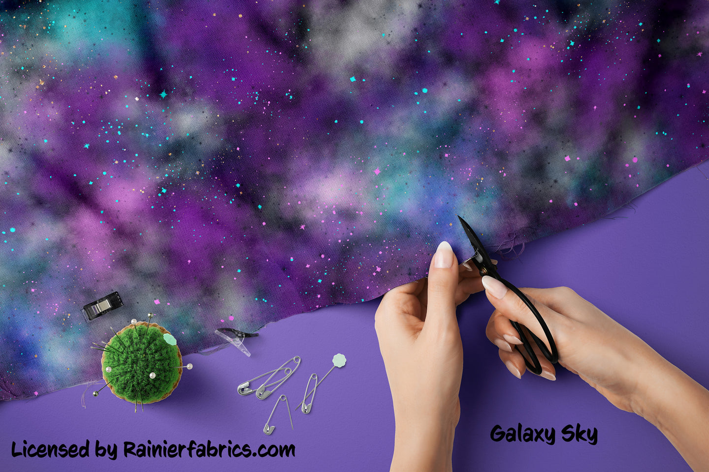 Galactic Fabric - Galaxy from Rainier Fabrics - Order by Half Yards, Description of Base Fabrics Below