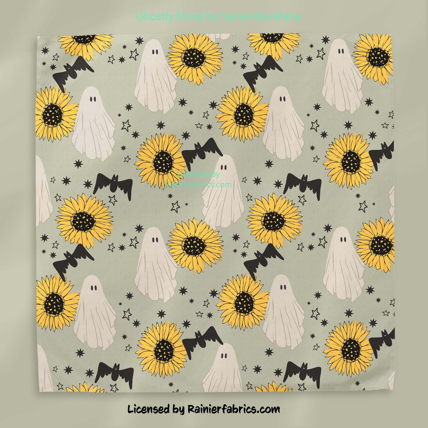 Ghostly Floral by Samantha Marie - 2-5 business days to ship - Order by 1/2 yard
