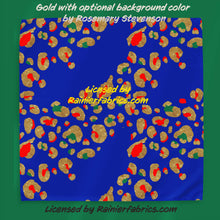 Load image into Gallery viewer, Gold with optional colors by Rosemary Stevenson - TAT 2-5 Days (Turn around time) - Order by 1/2 yard; Description of bases below
