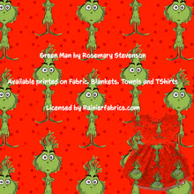 Load image into Gallery viewer, Green Guy for the holidays by Rosemary Stevenson - TAT 2-5 Days (Turn around time) - Order by 1/2 yard; Description of bases below
