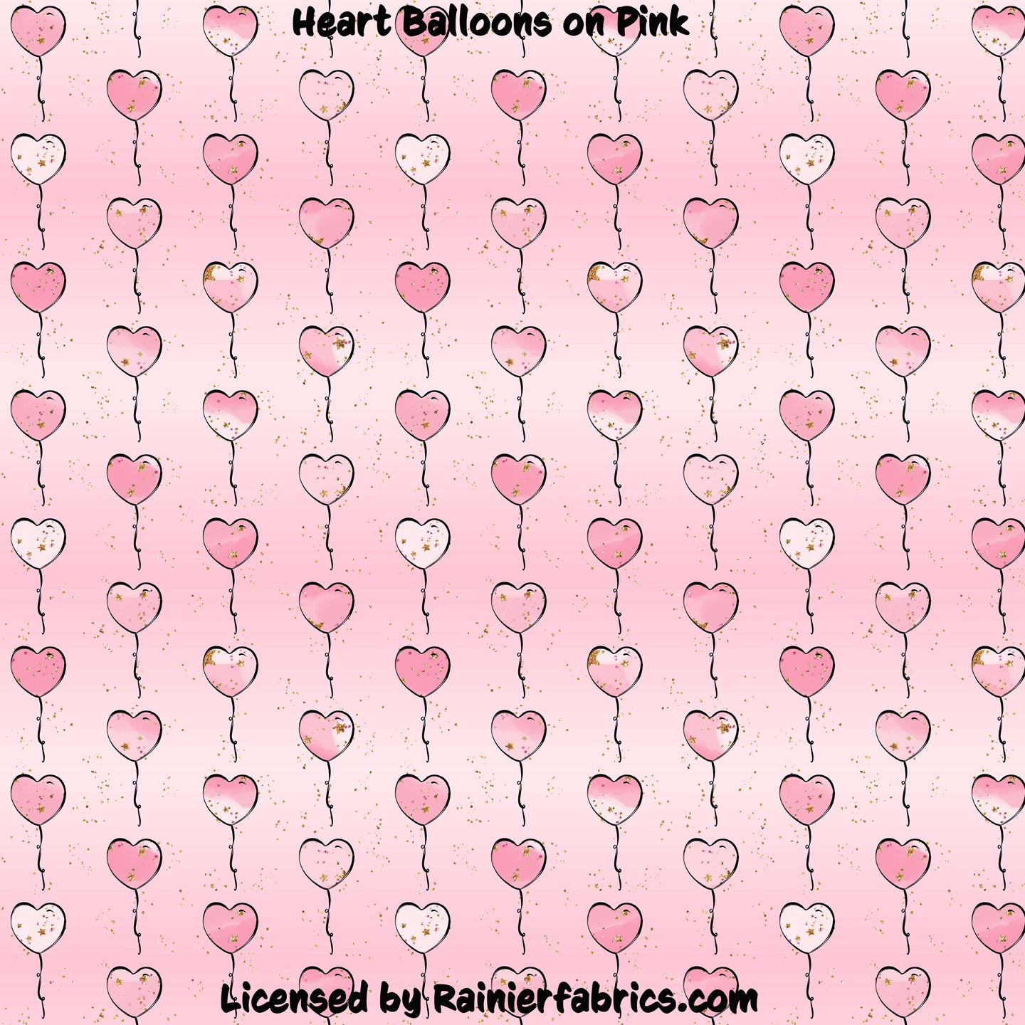 Heart Balloons with Options - 2-5 day turnaround - Order by 1/2 yard; Description of bases below