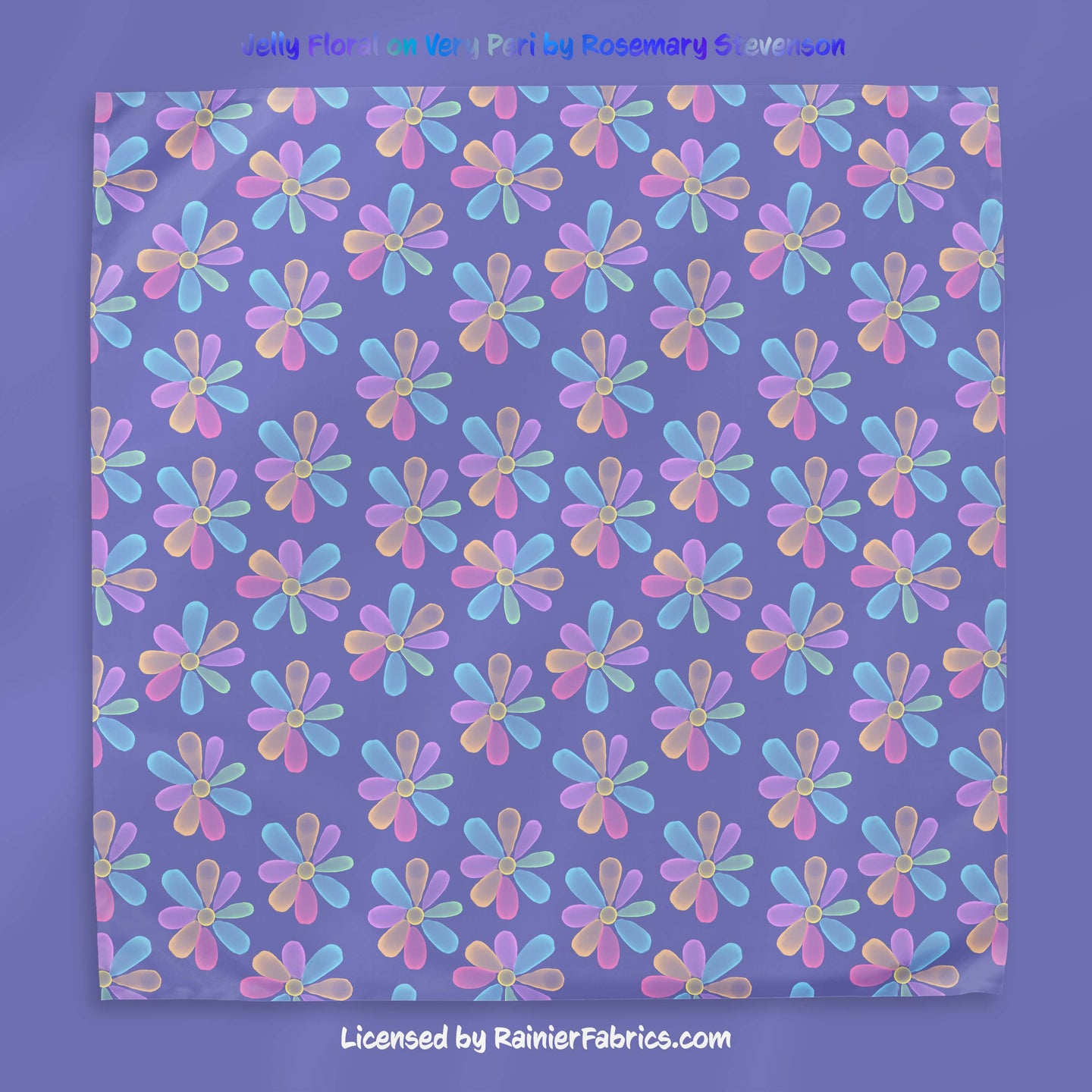 Jelly Floral by Rosemary Stevenson - 2-5 day turnaround - Order by 1/2 yard; Description of bases below