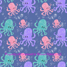 Load image into Gallery viewer, Octopus by Nina - Color variations! Fabric by the Half Yard - Description of bases below
