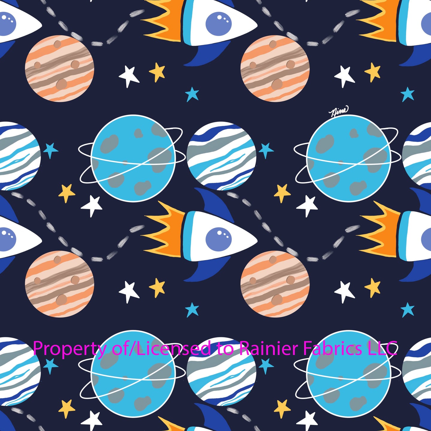 Space and Beyond by Artist Nina - Variations! Order by half yard - See below for instructions on ordering and base fabrics