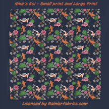 Load image into Gallery viewer, Koi by Nina - Rainier Fabrics Exclusive!!! - 3-5 day TAT - Order by 1/2 yard; Blankets and towels available too
