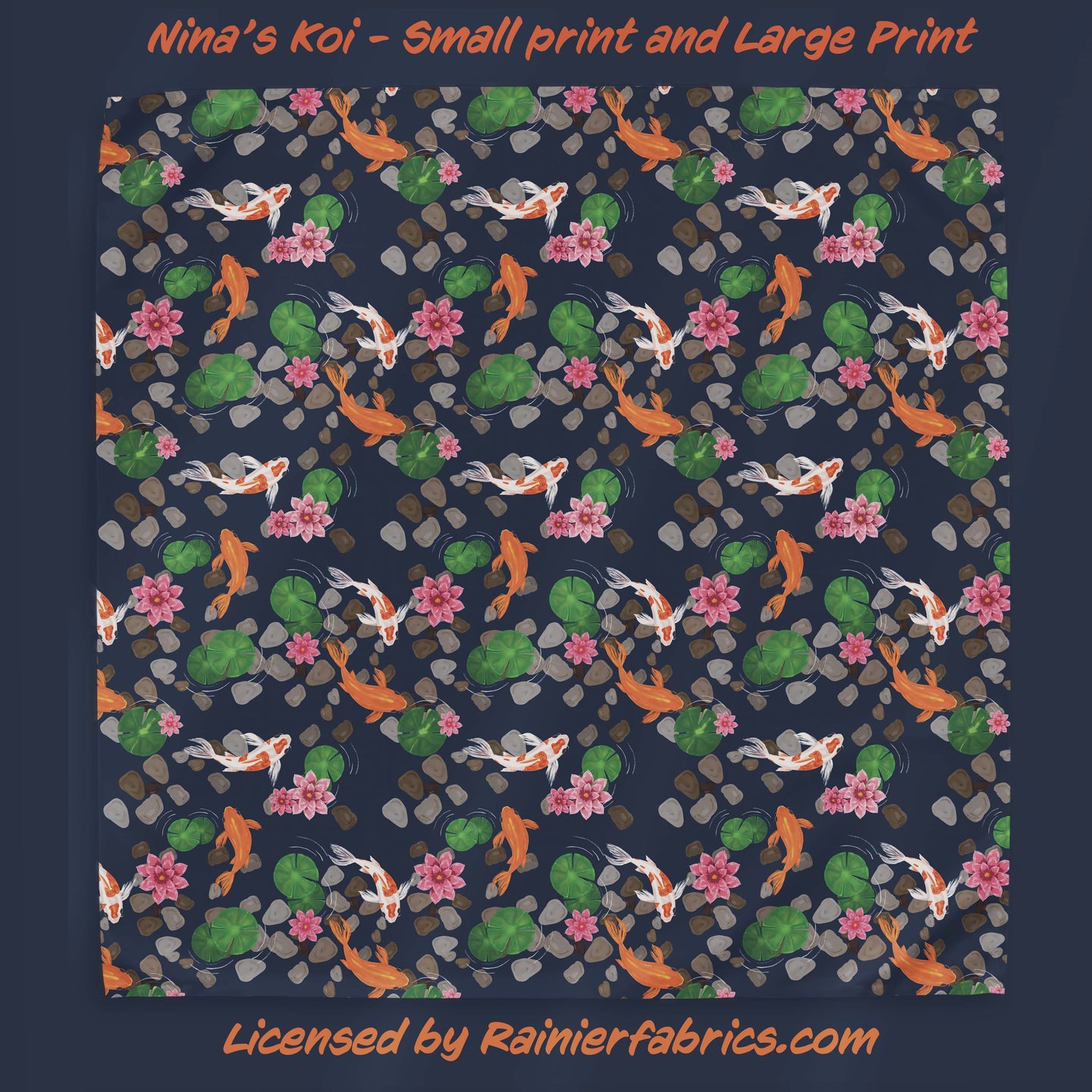Koi by Nina - Rainier Fabrics Exclusive!!! - 3-5 day TAT - Order by 1/2 yard; Blankets and towels available too