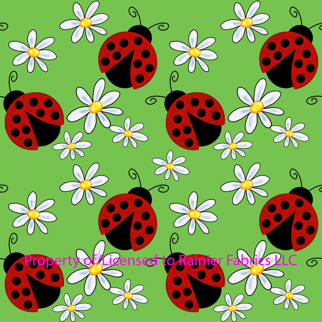 Ladybugs by Nina, hand drawn, - order by half yard, see description of ...