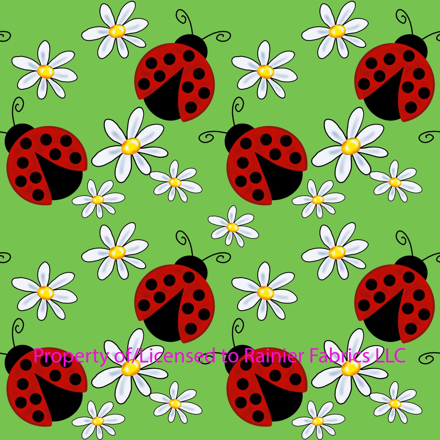 Lady Bugs with solids- by Nina  - Order by half yard - See below for instructions on ordering and base fabrics