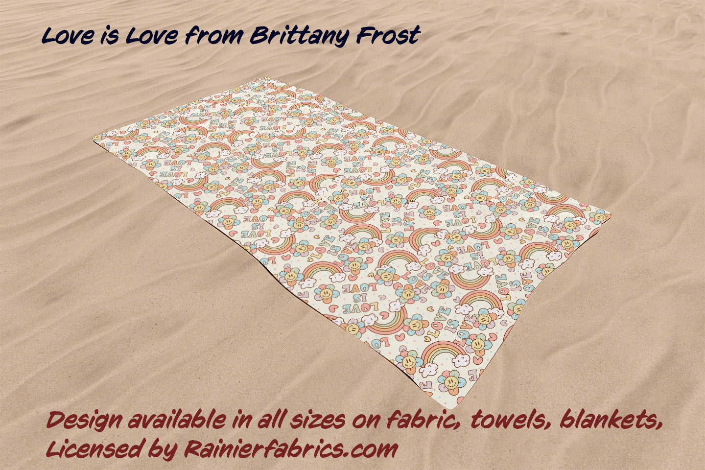 Love is Love from Brittany Frost - 2-5 day turnaround - Order by 1/2 yard; Description of bases below