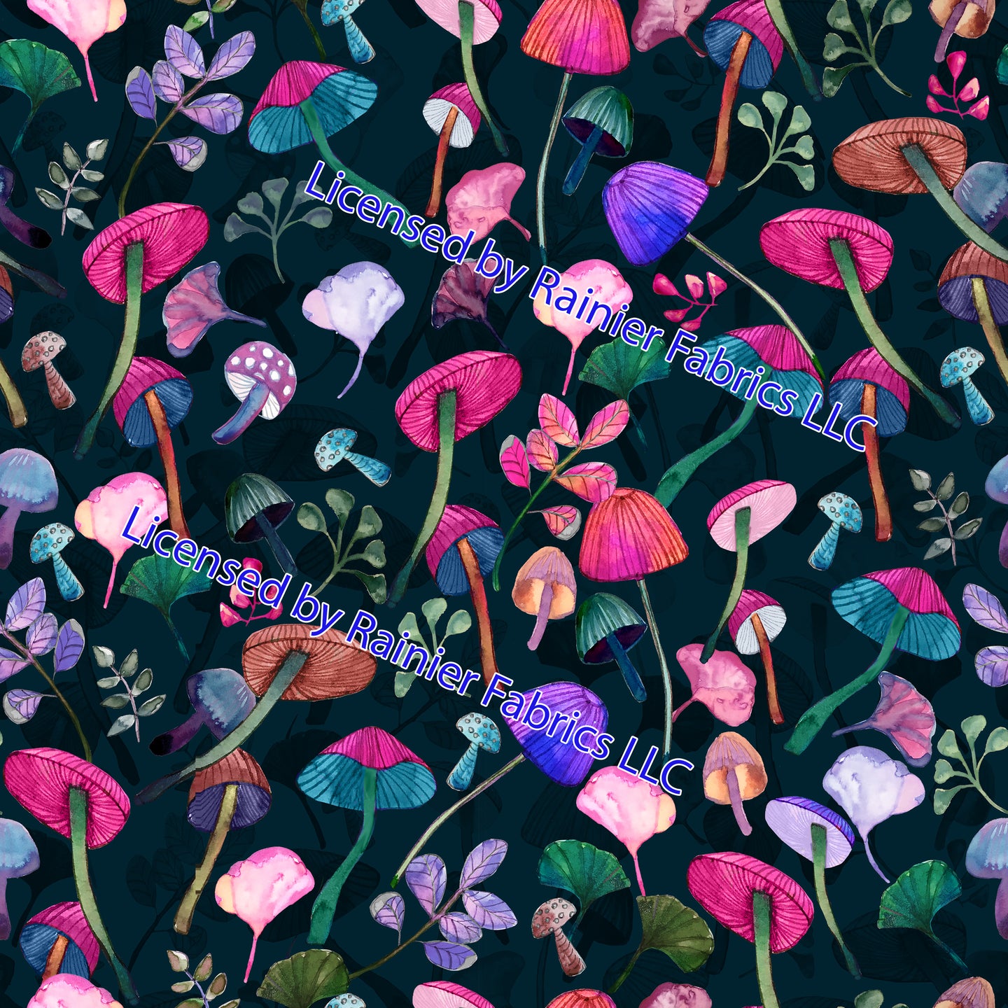 Magic Mushrooms - Order by half yard - See below for instructions on ordering and base fabrics