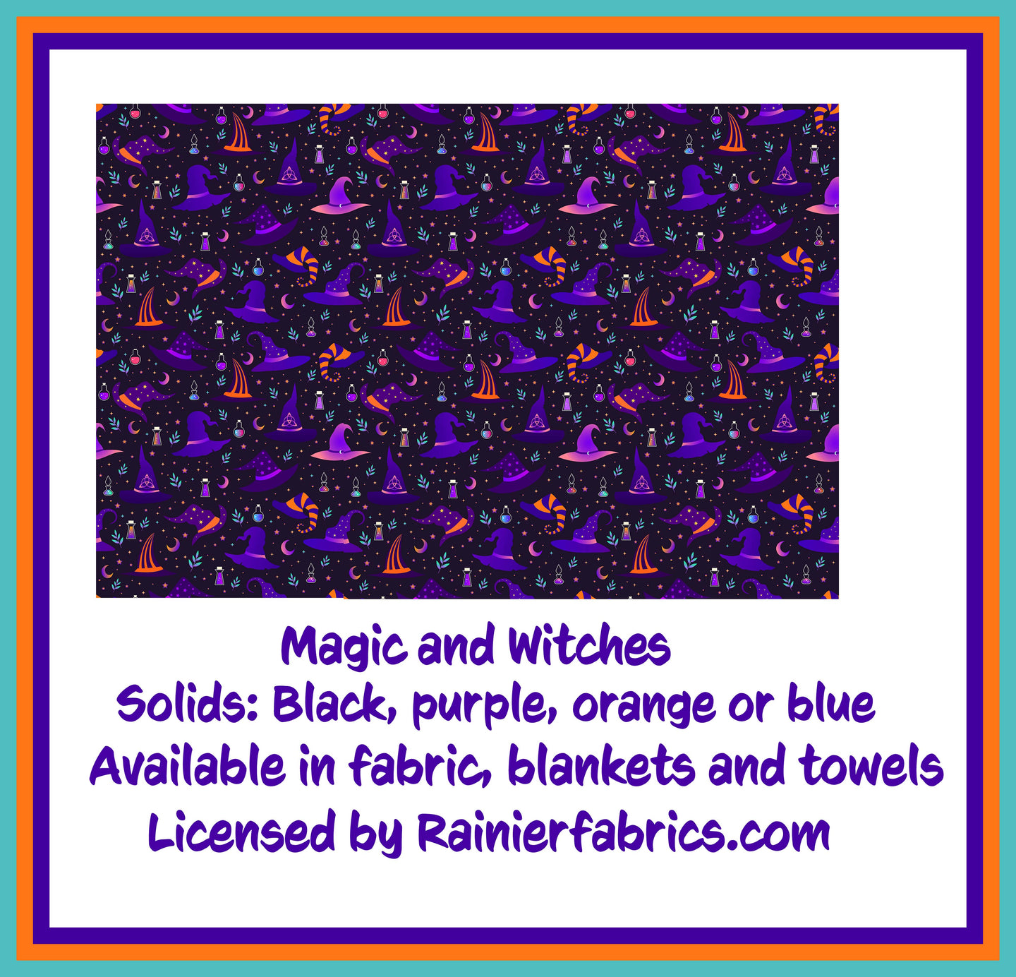 Magic and Witches - 2-5 day turnaround - Order by 1/2 yard; Description of bases below