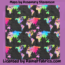 Load image into Gallery viewer, Maps by Rosemary Stevenson- 2-5 day turnaround - Order by 1/2 yard; Description of bases below
