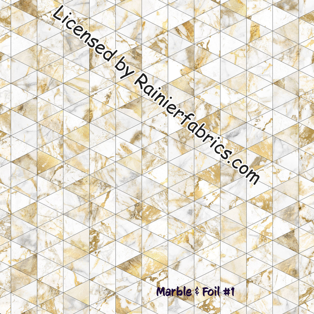 Marble and Foils  - Order by half yard - See below for instructions on ordering and base fabrics
