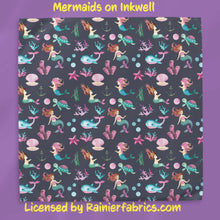 Load image into Gallery viewer, Mermaids Under the Sea with Background Options - 2-5 day turnaround - Order by 1/2 yard; Description of bases below
