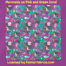Load image into Gallery viewer, Mermaids Under the Sea with Background Options - 2-5 day turnaround - Order by 1/2 yard; Description of bases below
