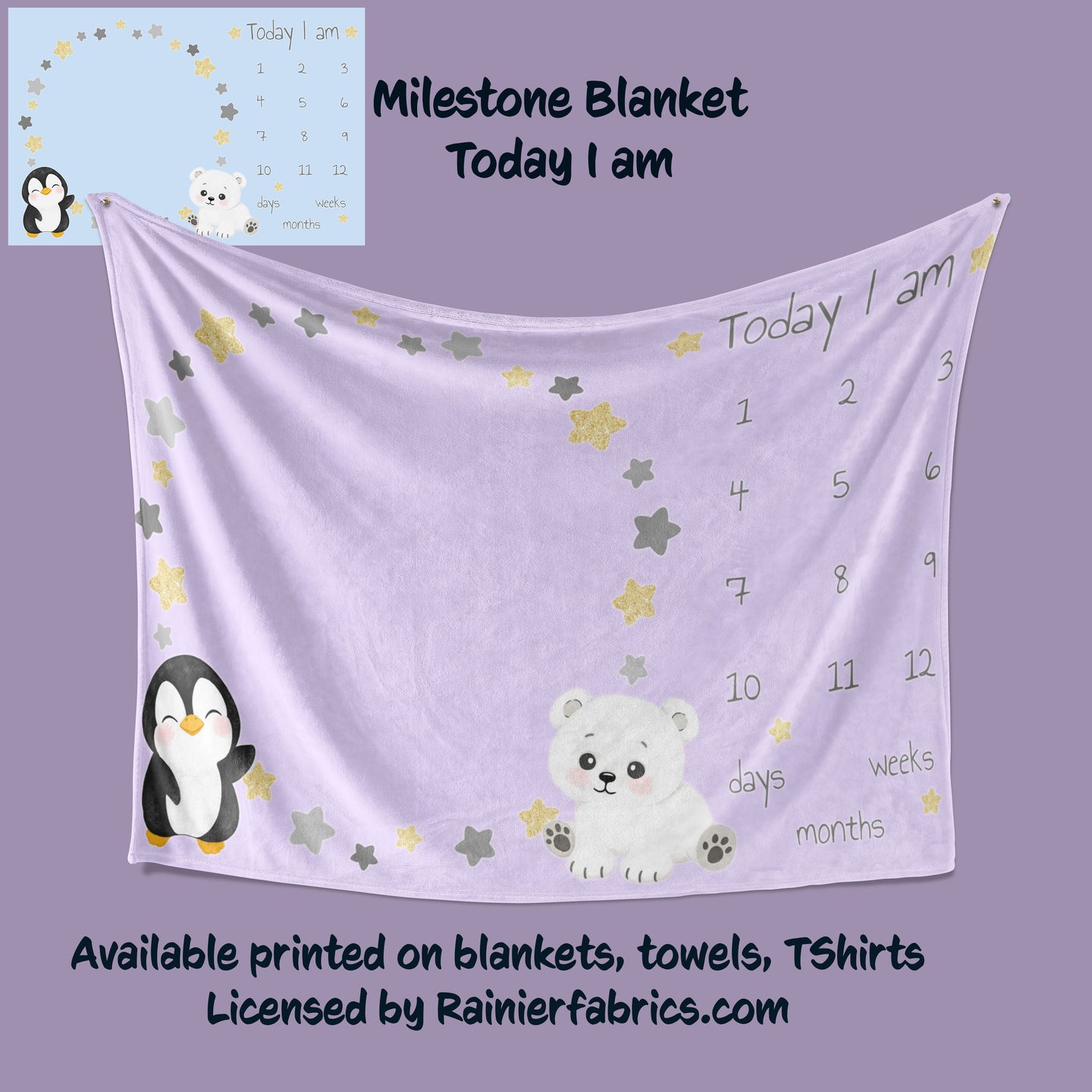 Milestone Baby Blanket Today I Am - Blanket