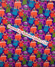 Load image into Gallery viewer, Monster Mash and solids - Rainier Fabrics exclusive!   - Order by half yard - See below for instructions on ordering and base fabrics
