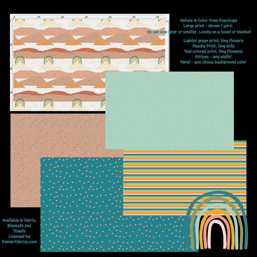 Nature in color - art from Popologie - 2-5 day turnaround - Order by 1/2 yard; Description of bases below