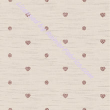 Load image into Gallery viewer, Hearts and Dots on Linen Look from Rosemary Stevenson  - 2-5 day turnaround - Order by 1/2 yard; Description of bases below
