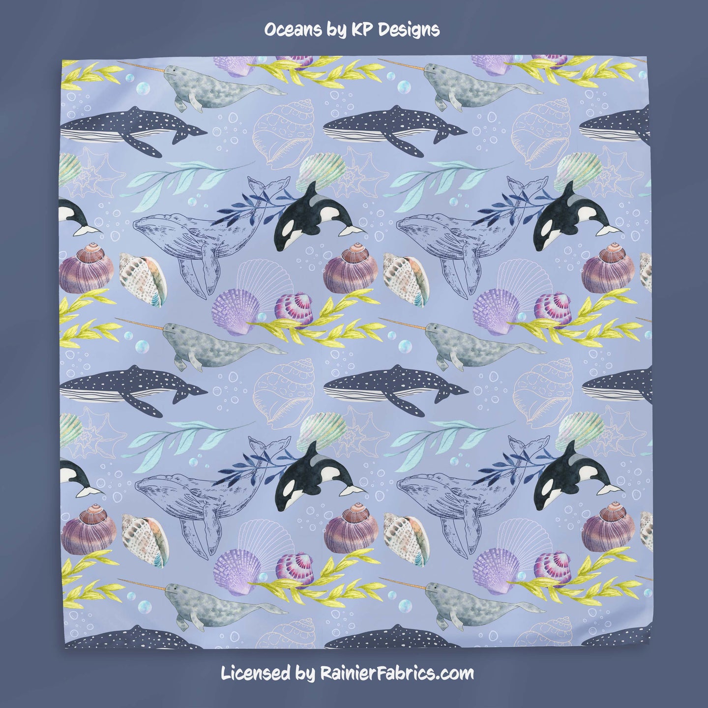 Oceans by KP Design - 2-5 day turnaround - Order by 1/2 yard; Description of bases below