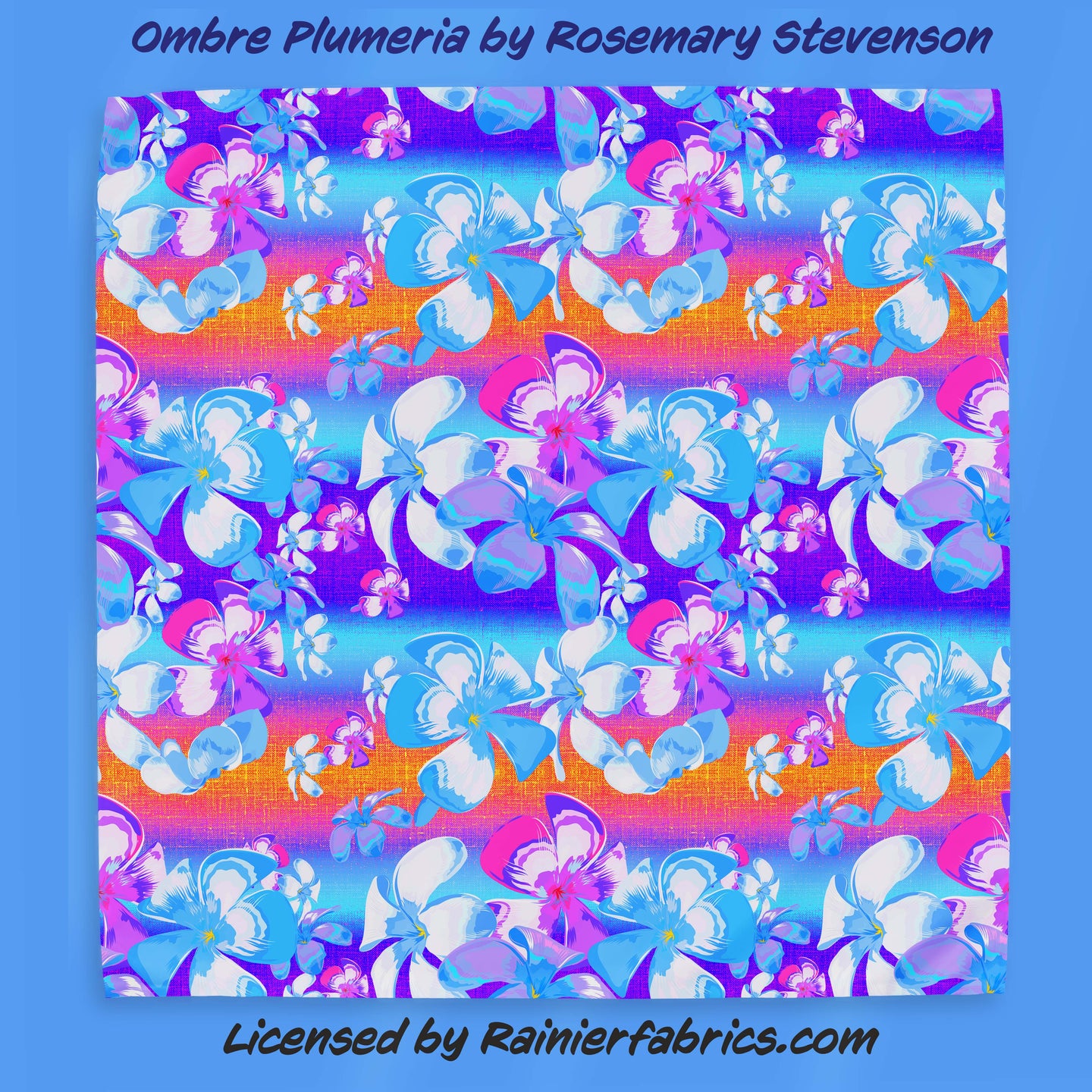 Ombre Plumeria by Rosemary Stevenson - 2-5 day TAT - Order by 1/2 yard; Blankets and towels available too