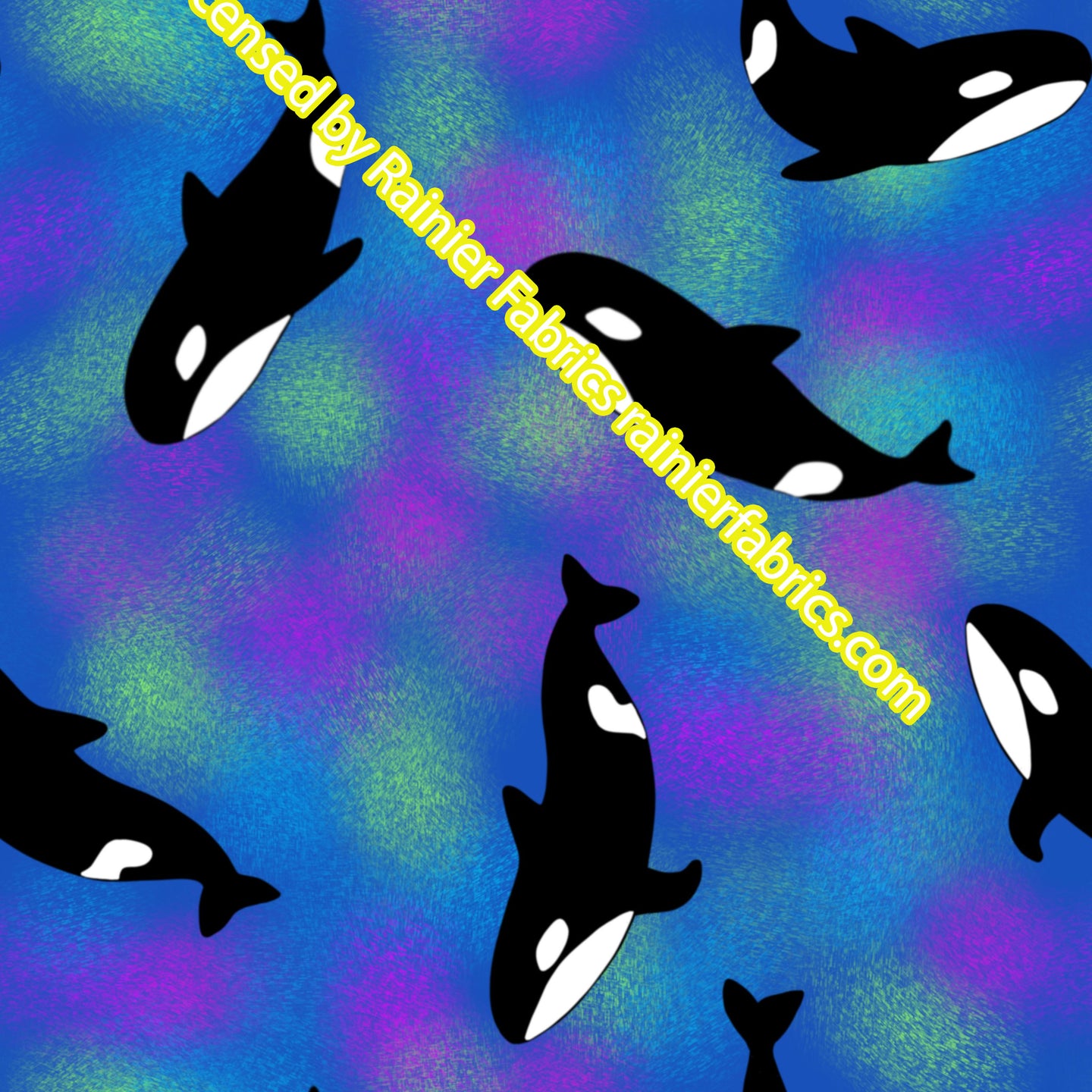 Orcas by Nina - Order by half yard - See below for instructions on ordering and base fabrics