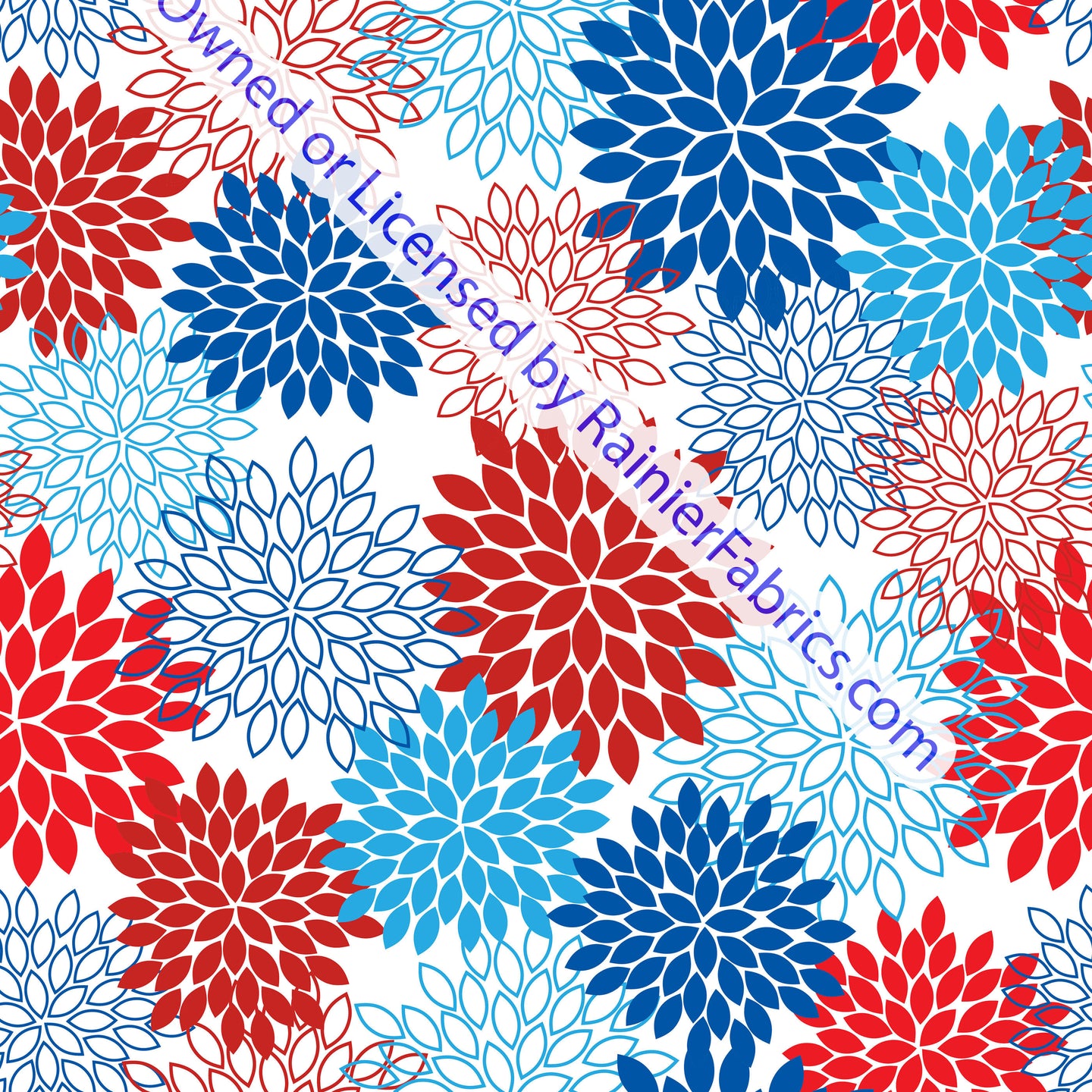 More 4th of July Prints - Order by half yard -instructions below on base fabrics