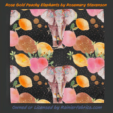 Load image into Gallery viewer, Rose Gold Elephant Peach by Rosemary Stevenson - 2-5 day turnaround - Order by 1/2 yard; Description of bases below
