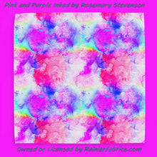 Load image into Gallery viewer, Pink and Purple Inked by Rosemary Stevenson  - 2-5 day turnaround - Order by 1/2 yard; Description of bases below
