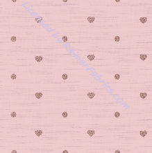 Load image into Gallery viewer, Hearts and Dots on Slub Look from Rosemary Stevenson  - 2-5 day turnaround - Order by 1/2 yard; Description of bases below
