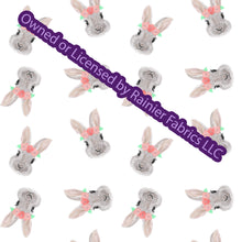 Load image into Gallery viewer, Bunnies with options and panel - by Nina with options  - Order by half yard - See below for instructions on ordering and base fabrics
