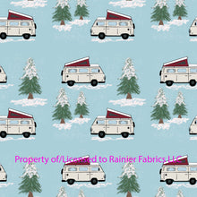 Load image into Gallery viewer, Camper Vans - by Nina with option  - Order by half yard - See below for instructions on ordering and base fabrics
