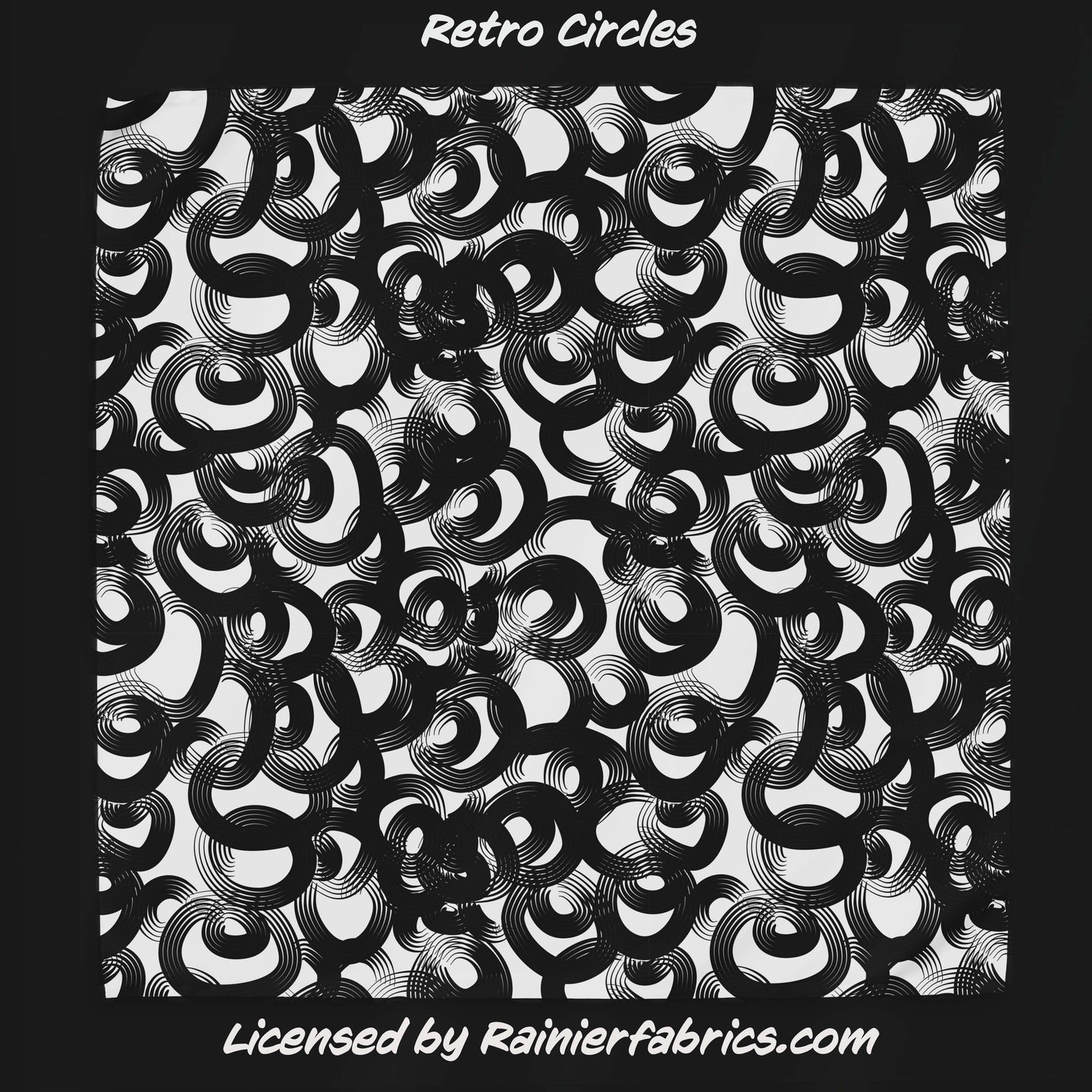 Retro Circles - 2-5 day TAT - Order by 1/2 yard; Blankets and towels available too