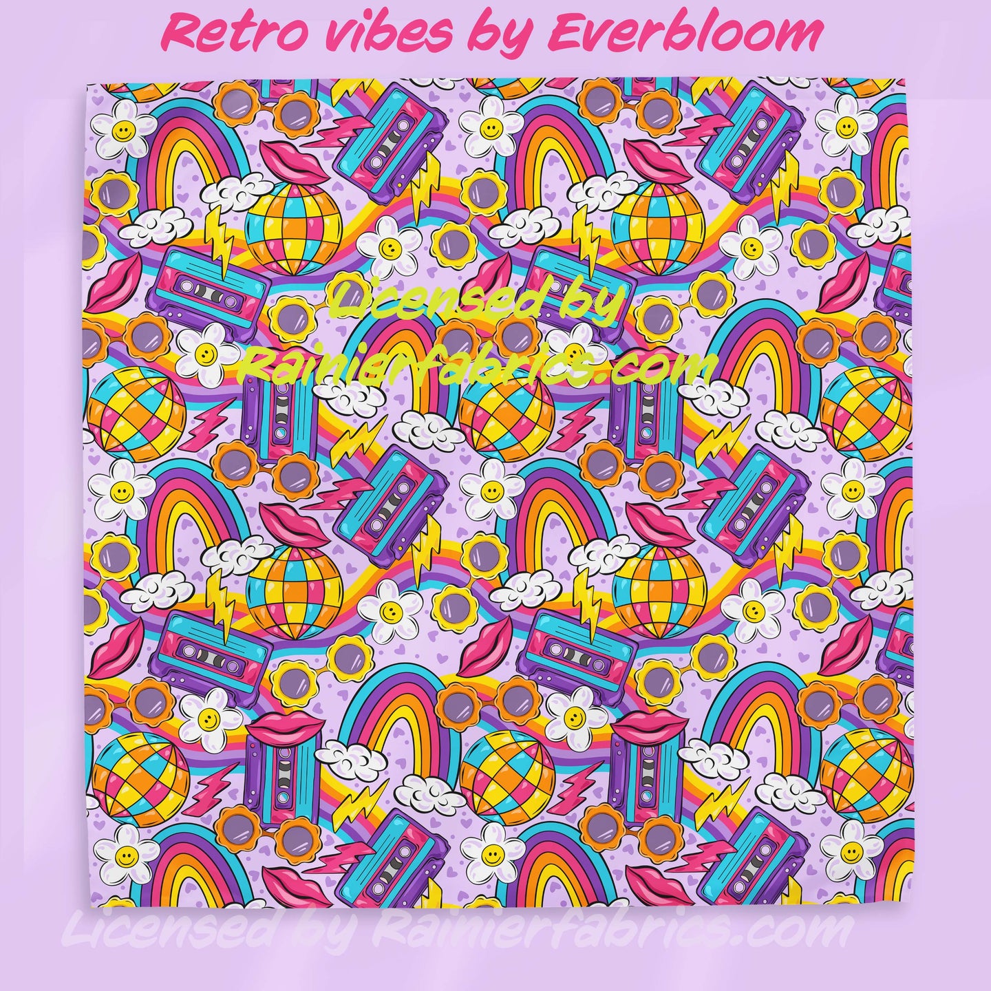 Retro Vibes by Everbloom - TAT 2-5 Days (Turn around time) - Order by 1/2 yard; Description of bases below