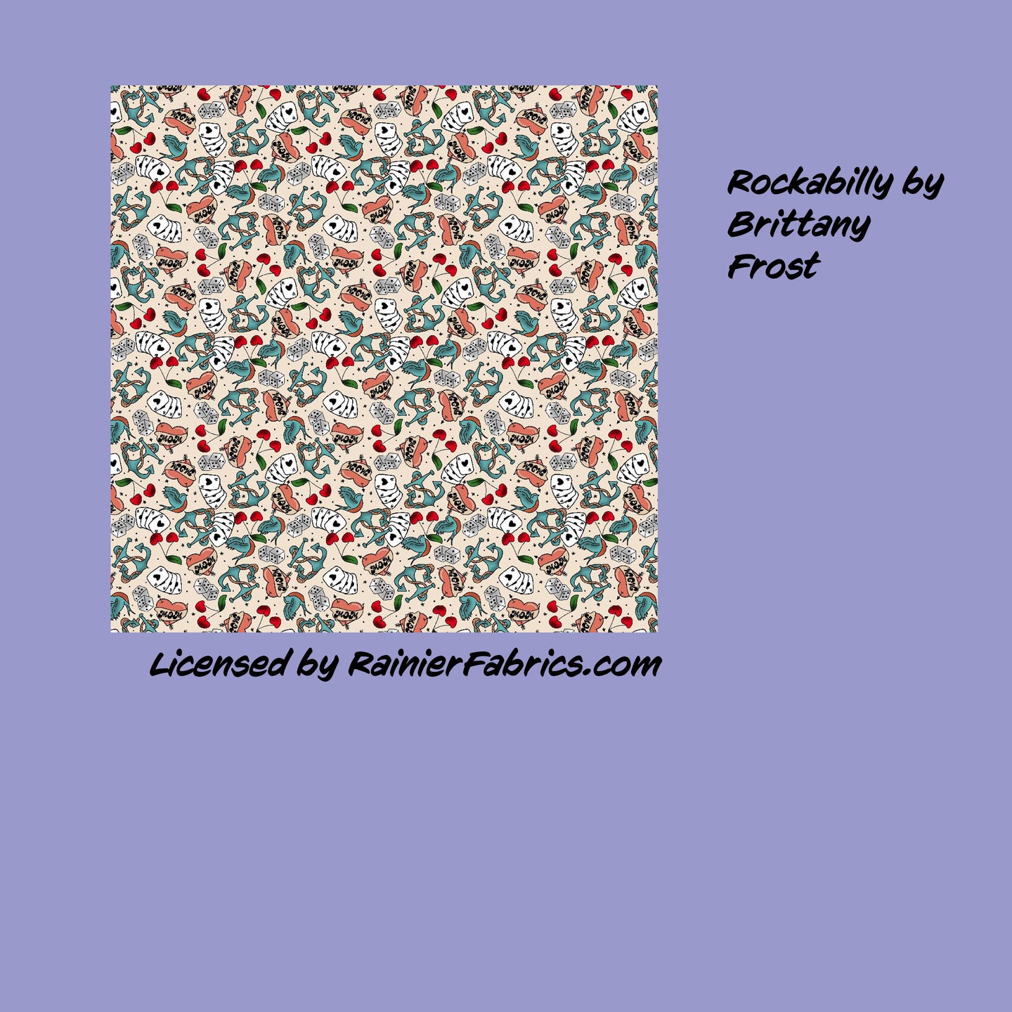 Rockabilly by Brittany Frost  - 2-5 day turnaround - Order by 1/2 yard; Description of bases below