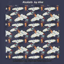 Load image into Gallery viewer, Rockets by Nina - Rainier Fabrics Exclusive! - 2-5 day TAT - Order by 1/2 yard; Blankets and towels available too
