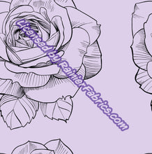 Load image into Gallery viewer, Large Roses with customizable background from Rosemary Stevenson  - 2-5 day turnaround - Order by 1/2 yard; Description of bases below
